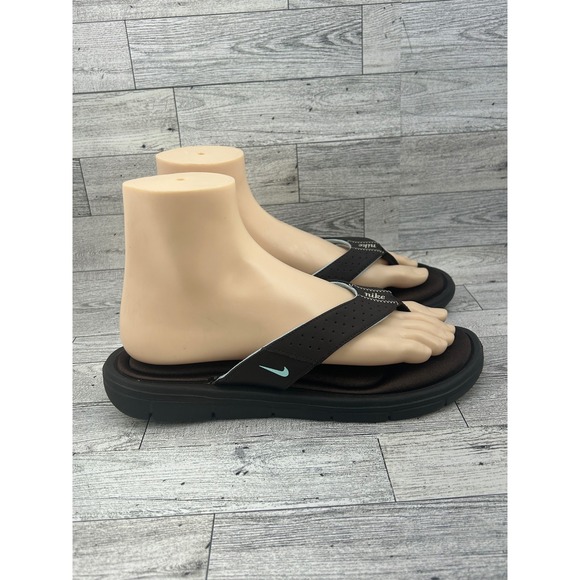 Nike Comfort Women's‎ Flip Flops Thong Sandals Brown Aqua Size 8 - Picture 8 of 15